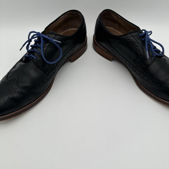 Johnston & Murphy Mens Black Leather Wingtip Oxford Dress Shoes Size 10 main image 6